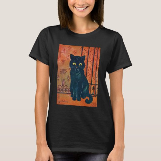 Zwarte kat, Louis Wain T-shirt (Voorkant)