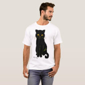 Zwarte kat, Louis Wain T-shirt (Voorkant volledig)