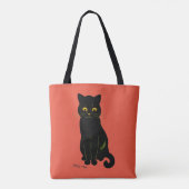Zwarte kat, Louis Wain Tote Bag (Achterkant)