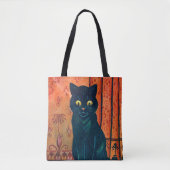 Zwarte kat, Louis Wain Tote Bag (Voorkant)