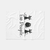 Zwarte Kat Lover Grumpy Graphic Grappig Leuke Nieu Fleece Deken (Voorkant (Horizontaal))