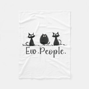 Zwarte Kat Lover Grumpy Graphic Grappig Leuke Nieu Fleece Deken
