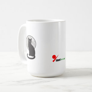 Zwarte kat & maan silhouet koffiemok