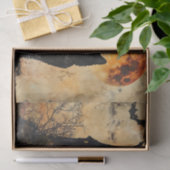 Zwarte Kat Maan Vintage Halloween Decoupage Tissuepapier (Geschenk)