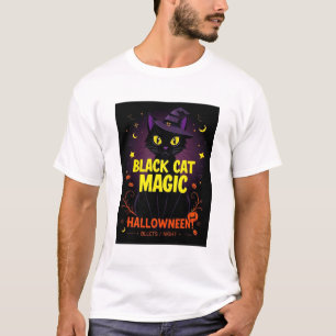 Zwarte Kat Magie – Halloween T-shirt
