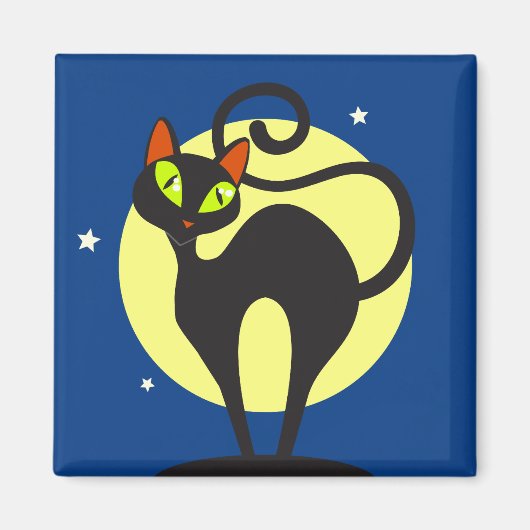 Zwarte kat magneet (Voorkant)