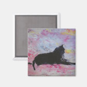 Zwarte kat magneet (Voorkant / Achterkant)