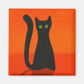 Zwarte kat magneet (Voorkant)