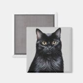 Zwarte kat magneet (Voorkant / Achterkant)