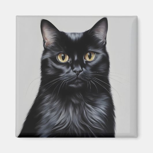 Zwarte kat magneet (Voorkant)
