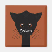 Zwarte kat magneet (Voorkant)