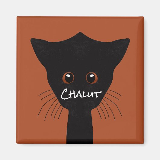 Zwarte kat magneet (Voorkant)