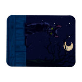 Zwarte kat magneet (Horizontaal)