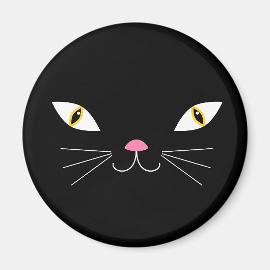 Zwarte kat magneet (Voorkant)