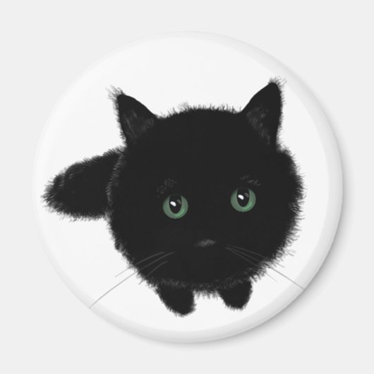 Zwarte kat magneet (Voorkant)