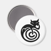 Zwarte kat. magneet (Voorkant / Achterkant)