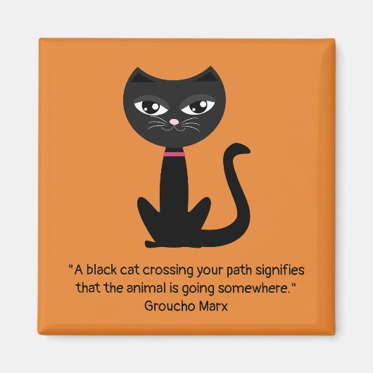 Zwarte kat magneet (Voorkant)