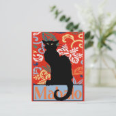 Zwarte Kat, Mahalo, Bedankt, Post Briefkaart (Staand voorkant)