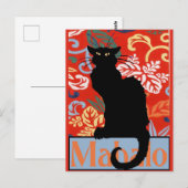 Zwarte Kat, Mahalo, Bedankt, Post Briefkaart (Voorkant / Achterkant)