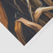 Zwarte kat maïs veld pompoenen decoupage tissuepapier (Detail)