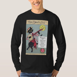 Zwarte kat Mannen, donkerhoes T-Shirt