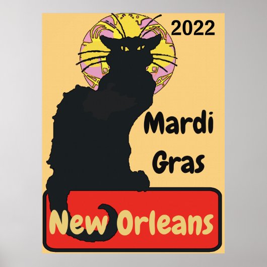 Zwarte Kat, Mardi Gras, bewerken tekstPoster Poster (Voorkant)