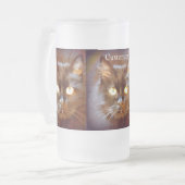 zwarte kat matglas bierpul (Voorkant links)