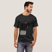 Zwarte kat meme geestige kitten t-shirt (Voorkant volledig)
