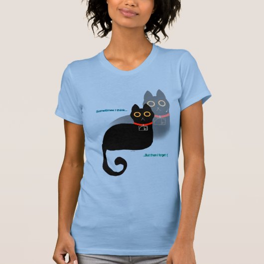 Zwarte kat meme T-Shirt (Voorkant)