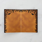 Zwarte kat met biet, Happy Halloween Kaart (Binnen)