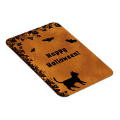 Zwarte kat met biet, Happy Halloween Magneet (Rechterzijde)