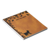 Zwarte kat met biet, Happy Halloween Notitieblok (Schuin)