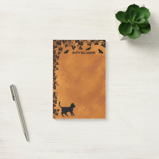 Zwarte kat met biet, Happy Halloween Post-it® Notes (Kantoor)