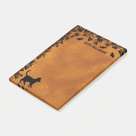 Zwarte kat met biet, Happy Halloween Post-it® Notes (Schuin)