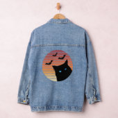 Zwarte Kat met Blauwe Ogen Denim Jacket (Hangar)