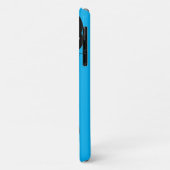 Zwarte kat met blauwe ogen iPhone Case (Achterkant/links)