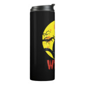 Zwarte kat met bloederig mes Gezegde What_ Funny M Thermosbeker (Gedraaid links)