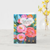 Zwarte kat met bloemen Bedankt dat je er bent Kaart (Gele Bloem)