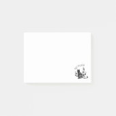 Zwarte kat met bloemen en Portugese expressie Post-it® Notes (Voorkant)