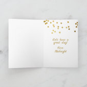 Zwarte Kat met Cadeaus verjaardagskaart van de kat Kaart (Binnen)