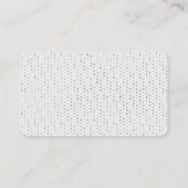 Zwarte kat met Dandelion op grijze Stippen Visitekaartje (Achterkant)