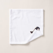 Zwarte kat met een heksen Pet Bad Handdoek (Wasdoekje)