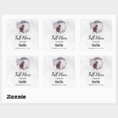 Zwarte Kat met een Magische Full Moon Kandle Vierkante Sticker (Vel)