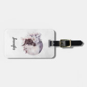 Zwarte Kat met een Magische Volledige maan Bagagelabel (Voorkant horizontaal)