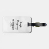 Zwarte Kat met een Magische Volledige maan Bagagelabel (Achterkant horizontaal)