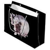 Zwarte Kat met een Magische Volledige maan Groot Cadeauzakje (Voorkant Gekanteld)