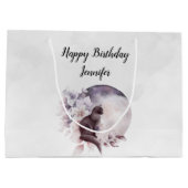 Zwarte Kat met een Magische Volledige maan Groot Cadeauzakje (Achterkant)