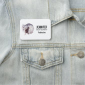 Zwarte Kat met een Magische Volledige maan Naamplaatje (In situ)