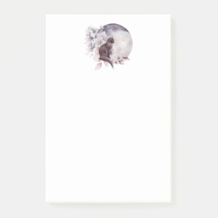 Zwarte Kat met een Magische Volledige maan Post-it® Notes