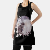 Zwarte Kat met een Magische Volledige maan Schort (Insitu)